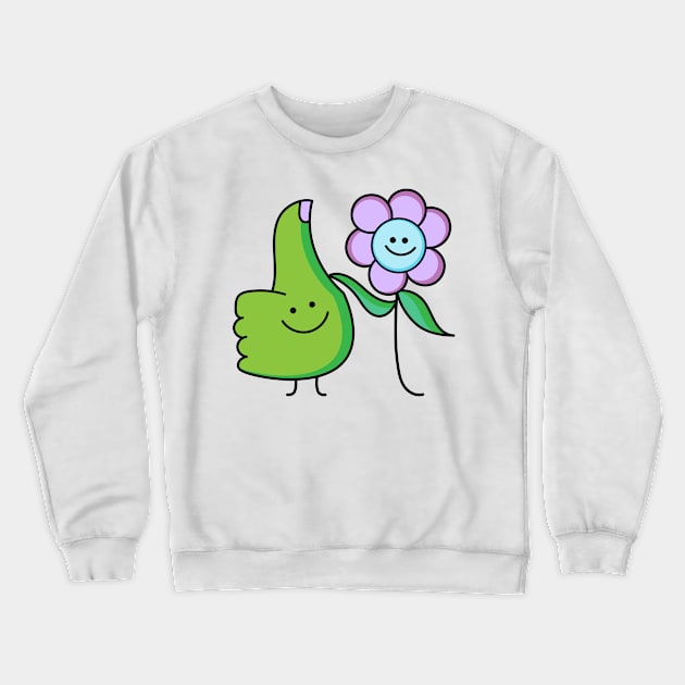 Flower with green thumb couple Crewneck Sweatshirt by spontania